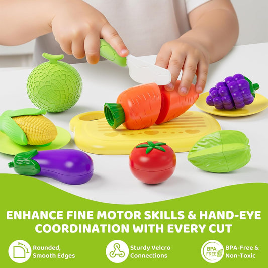 Color Sorting Play Food Set