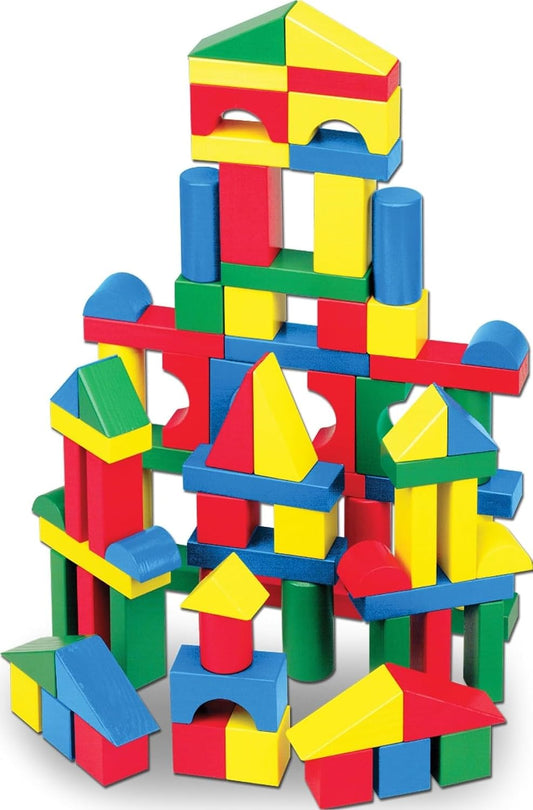 Wooden Building Blocks 100-Piece Set