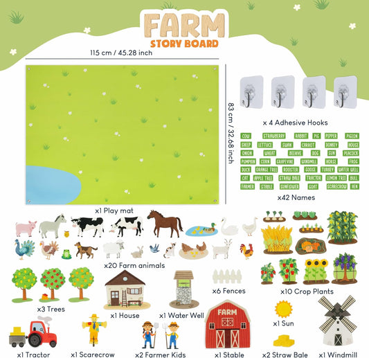 Animal Farm Felt Board for Toddlers