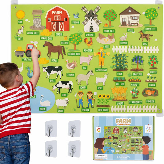 Animal Farm Felt Board for Toddlers